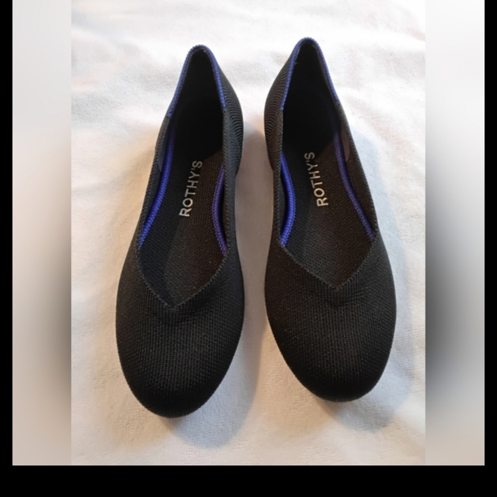Rothy's The Flat in Black Solid